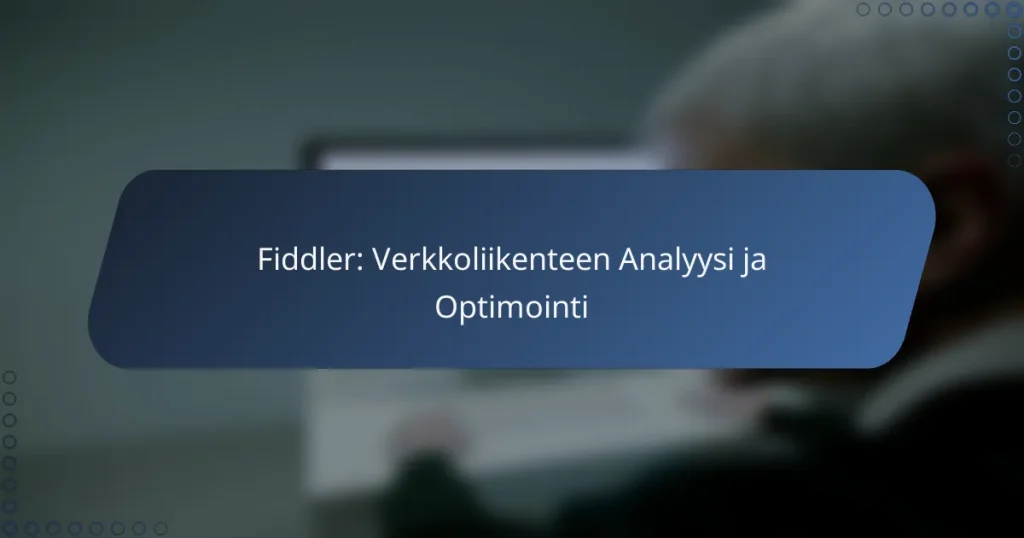 Fiddler: Verkkoliikenteen Analyysi ja Optimointi